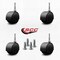 Service Caster 2-3/8'' Floor Safe Black Hooded Twin Wheel Caster Grip Neck Stem , 4PK SCC-GN02S60D-NYU-FB-4 - alternate 3